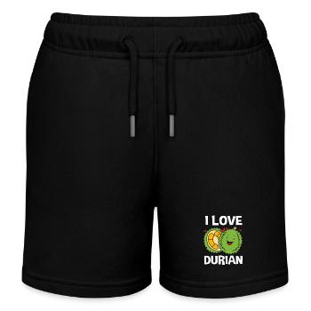 Thai Durian Frucht - Kinder Organic Joggingshorts Mini Bolter von Stanley/Stella - Schwarz - Vorne