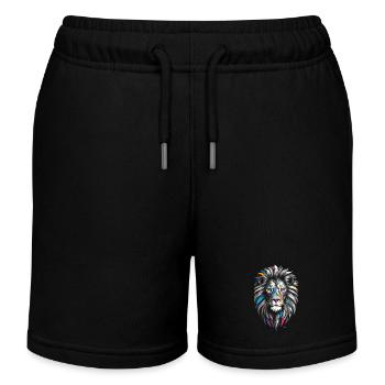 Geometrische Löwenfarben - Kinder Organic Joggingshorts Mini Bolter von Stanley/Stella - Schwarz - Vorne