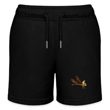 libellule libellule ailes colorées libellules mignonnes - Short de jogging enfant bio Stanley/Stella - noir - Devant