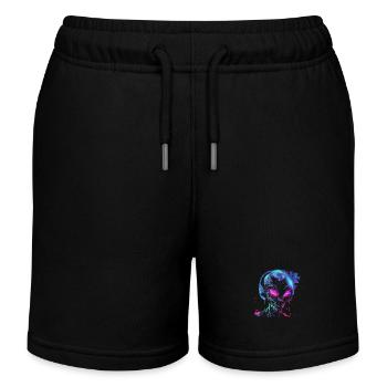 Festival Außerirdischer DJ mit Kopfhörer Alien UFO - Kinder Organic Joggingshorts Mini Bolter von Stanley/Stella - Schwarz - Vorne
