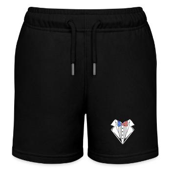 Fourth of July National Colors National Day United States - Kids Organic Sweat Shorts by Stanley/Stella - black - Front