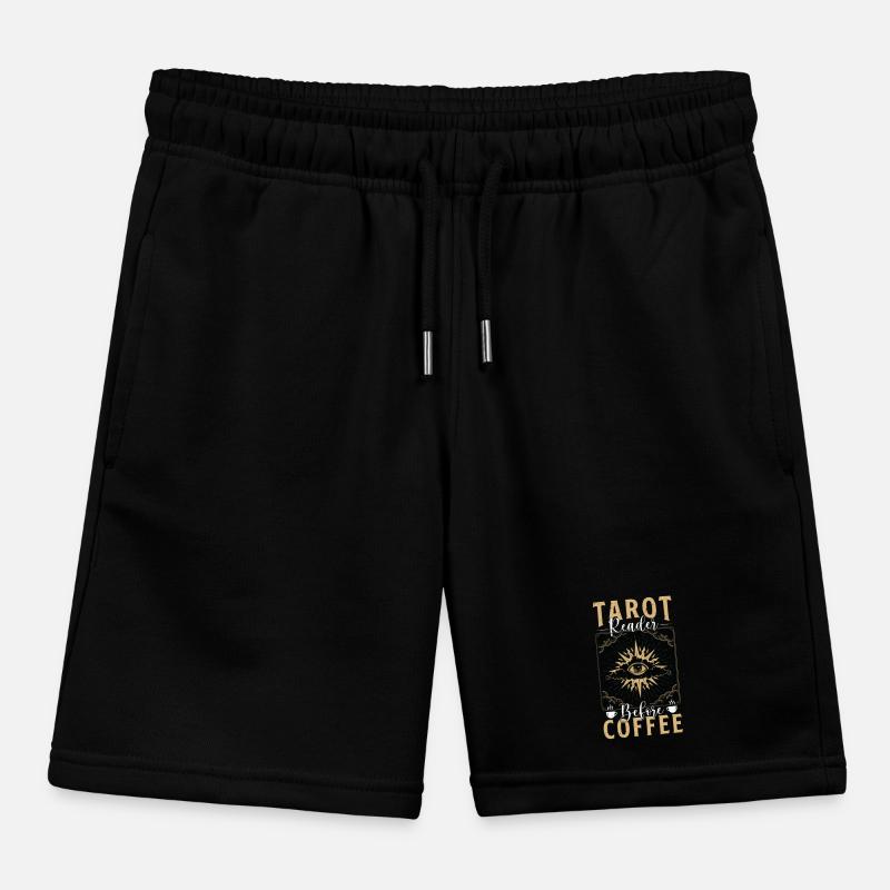 Tarot Reader Before Fortune Telling Coffee Lover Kids Organic Sweat Shorts by Stanley/Stella