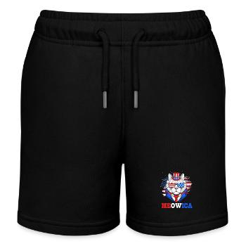 Fourth of July National Colors National Day United States - Kids Organic Sweat Shorts by Stanley/Stella - black - Front
