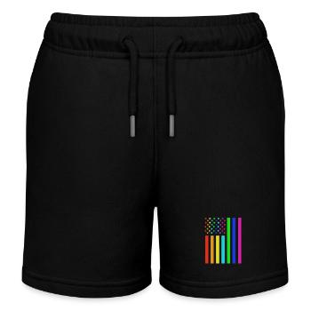 Fourth of July National Colors National Day United States - Kids Organic Sweat Shorts by Stanley/Stella - black - Front