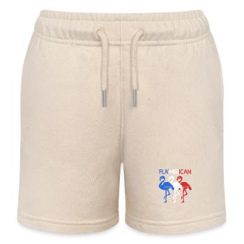 Vierter Juli Nationalfarben Nationalfeiertag USA - Kinder Organic Joggingshorts Mini Bolter von Stanley/Stella - Natur - Vorne
