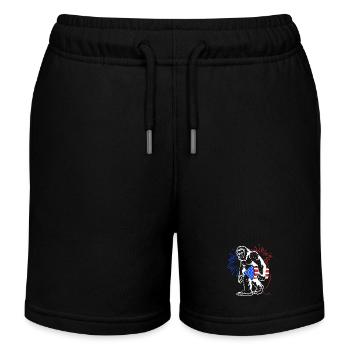 Fourth of July National Colors National Day United States - Kids Organic Sweat Shorts by Stanley/Stella - black - Front