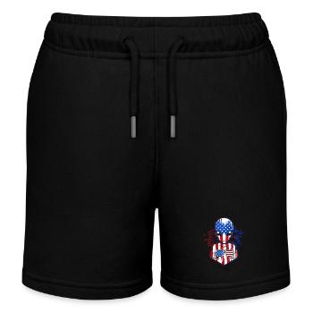 Fourth of July National Colors National Day United States - Kids Organic Sweat Shorts by Stanley/Stella - black - Front
