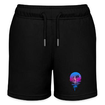 Sunset Skinny Pig - Kinder Organic Joggingshorts Mini Bolter von Stanley/Stella - Schwarz - Vorne