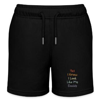 Oui, je sais que je ressemble à mon papa drôle pour la fête des pères - Short de jogging enfant bio Stanley/Stella - noir - Devant
