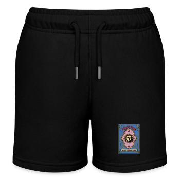 Tarot Time Is My Happy Hour Cartomancy Tarot Card - Kinder Organic Joggingshorts Mini Bolter von Stanley/Stella - Schwarz - Vorne