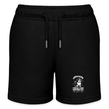 Zentralasiatischer Owtscharka Mama - Kinder Organic Joggingshorts Mini Bolter von Stanley/Stella - Schwarz - Vorne