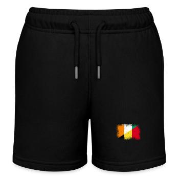 Elfenbeinküste Belgien Fahne - Kinder Organic Joggingshorts Mini Bolter von Stanley/Stella - Schwarz - Vorne