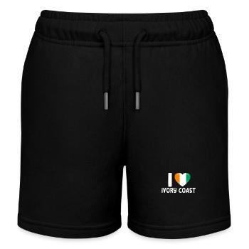 Ich Liebe Elfenbeinküste - Kinder Organic Joggingshorts Mini Bolter von Stanley/Stella - Schwarz - Vorne