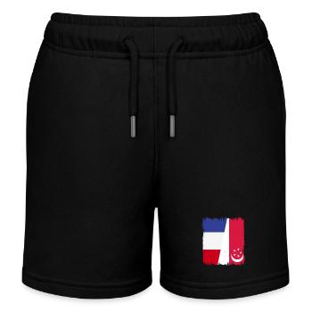 Singapore France - Kids Organic Sweat Shorts by Stanley/Stella - black - Front
