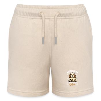 Clumber Spaniel Mom - Kids Organic Sweat Shorts by Stanley/Stella - soft Ecru - Front