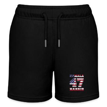 Kamala Harris 47. Präsidentin der USA - Kinder Organic Joggingshorts Mini Bolter von Stanley/Stella - Schwarz - Vorne