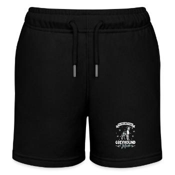 Greyhound Mama - Kinder Organic Joggingshorts Mini Bolter von Stanley/Stella - Schwarz - Vorne