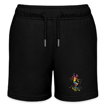 Unicyclist unicycle unicycle - Kids Organic Sweat Shorts by Stanley/Stella - black - Front