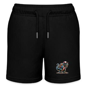 Dinosaurier Schule Einschulung - Kinder Organic Joggingshorts Mini Bolter von Stanley/Stella - Schwarz - Vorne