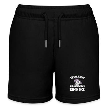 Ich Kam Ich Sah Und Hatte Gleich Keinen Bock - Kinder Organic Joggingshorts Mini Bolter von Stanley/Stella - Schwarz - Vorne