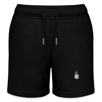 T-shirt Cerf Dans Votre Poche - Drôle De Cerf Espion - Short de jogging enfant bio Stanley/Stella - noir - Devant