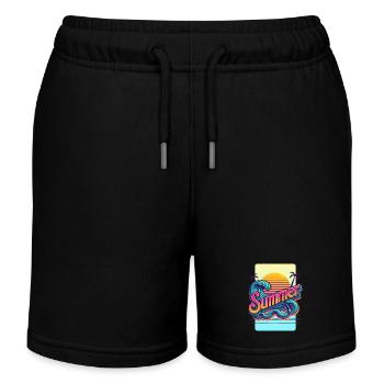Summer - Kids Organic Sweat Shorts by Stanley/Stella - black - Front