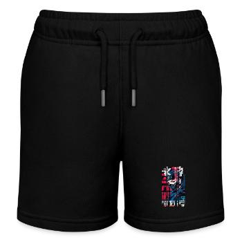 Woman Ninja géométrique kanji - Short de jogging enfant bio Stanley/Stella - noir - Devant