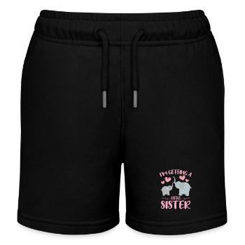 Bébé soeur révéler obtenir petite soeur éléphant - Short de jogging enfant bio Stanley/Stella - noir - Devant