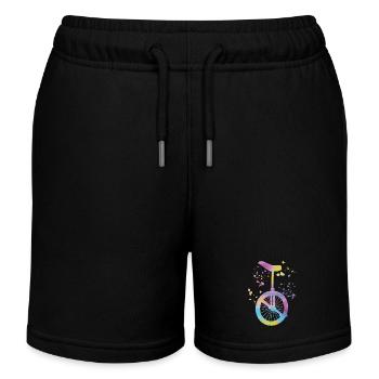 Unicycliste monocycle monocycle - Short de jogging enfant bio Stanley/Stella - noir - Devant
