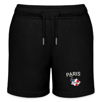 France Paris - Kids Organic Sweat Shorts by Stanley/Stella - black - Front