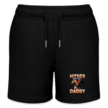 Viennois Papa Teckel Papa Teckel Papa Fête des Pères - Short de jogging enfant bio Stanley/Stella - noir - Devant