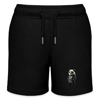 Drôle Panda Ours Chill Out Amoureux des animaux Chill - Short de jogging enfant bio Stanley/Stella - noir - Devant