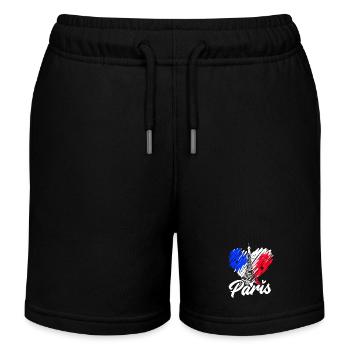 Frankreich - Kinder Organic Joggingshorts Mini Bolter von Stanley/Stella - Schwarz - Vorne