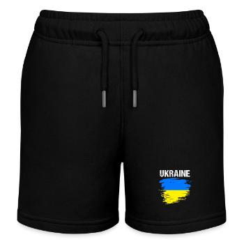 Ukraine - Short de jogging enfant bio Stanley/Stella - noir - Devant
