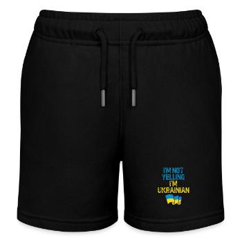 Ukraine - Kinder Organic Joggingshorts Mini Bolter von Stanley/Stella - Schwarz - Vorne