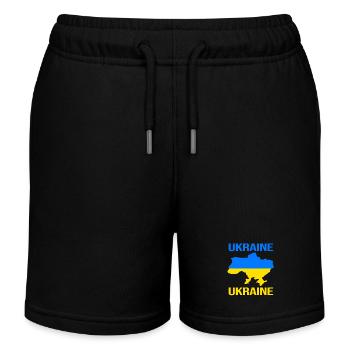 Ukraine - Short de jogging enfant bio Stanley/Stella - noir - Devant