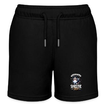 Shetland Sheepdog Mama - Kinder Organic Joggingshorts Mini Bolter von Stanley/Stella - Schwarz - Vorne