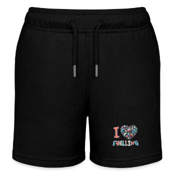 J’aime bombarder des coquillages Shell Collector Gift - Short de jogging enfant bio Stanley/Stella - noir - Devant