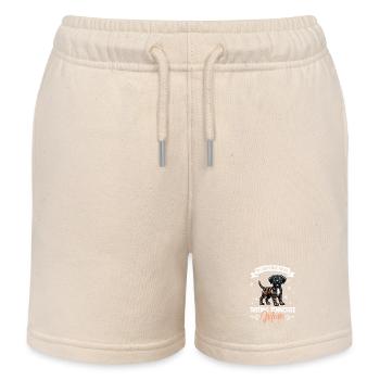 Treeing Tennessee Brindle Mama - Kids Organic Sweat Shorts by Stanley/Stella - soft Ecru - Front