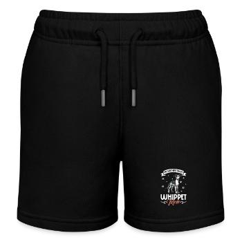 Whippet Mama - Kinder Organic Joggingshorts Mini Bolter von Stanley/Stella - Schwarz - Vorne