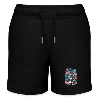 Oma Großmutter Großeltern Muttertag Familie - Kinder Organic Joggingshorts Mini Bolter von Stanley/Stella - Schwarz - Vorne