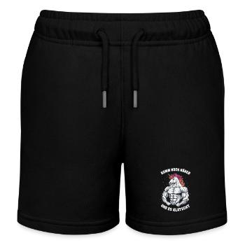 Unicorn Unicorns Mythical Creatures Mystical - Kids Organic Sweat Shorts by Stanley/Stella - black - Front