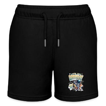 Astronaute 4e anniversaire Chien de l'espace drôle - Short de jogging enfant bio Stanley/Stella - noir - Devant