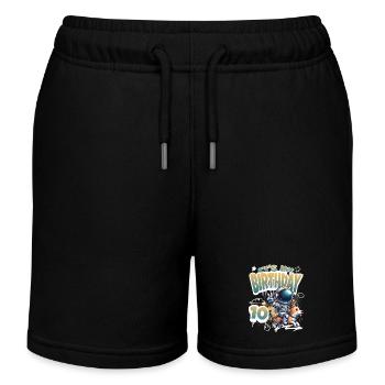 Astronaute 10e anniversaire Chien de l'espace drôle - Short de jogging enfant bio Stanley/Stella - noir - Devant