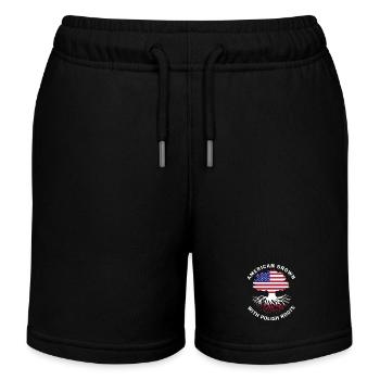 Polen Polnisch - Kinder Organic Joggingshorts Mini Bolter von Stanley/Stella - Schwarz - Vorne