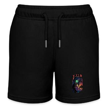 Geometrische Werwolf-Frau - Kinder Organic Joggingshorts Mini Bolter von Stanley/Stella - Schwarz - Vorne