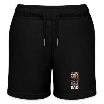 Austrian Black and Tan Hound Papa - Kids Organic Sweat Shorts by Stanley/Stella - black - Front