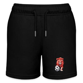 Lion Football Coloré Autriche Animal Design Imprimer - Short de jogging enfant bio Stanley/Stella - noir - Devant