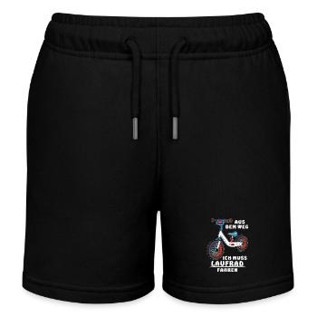 MUSS LAUFRAD FAHREN - Kinder Organic Joggingshorts Mini Bolter von Stanley/Stella - Schwarz - Vorne