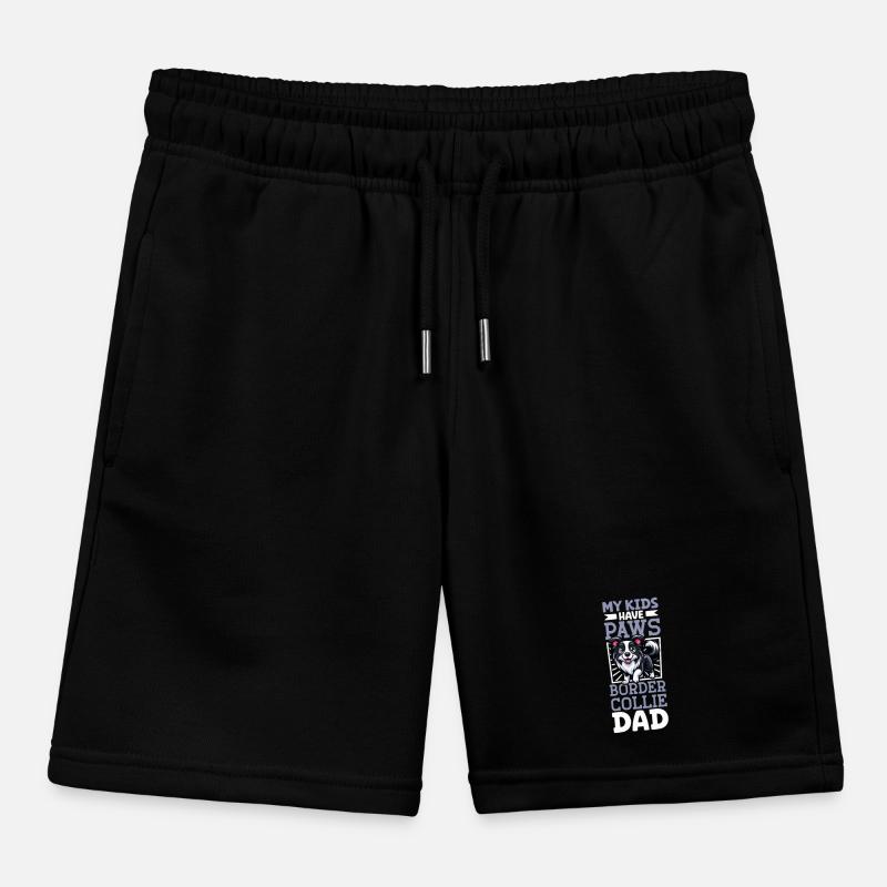 Border Collie Dad Kids Organic Sweat Shorts by Stanley/Stella